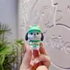 Llavero de perrito de pegamento suave creativo lindo con chapado, llavero para coche, colgante exquisito para bolso de mujer, pequeño regalo, venta al por mayor