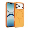 Adequado para iPhone 17 Promax Capa de Celular Magnética Fosca com Sensação de Pele Apple 16 Cor Contrastante Círculo Fino Capa Protetora Anti-Queda
