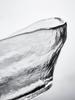 Cuenco de cristal transparente de estilo nórdico para celebridades de Internet, cuenco para ensalada de glaciar, cuenco creativo de forma irregular para el hogar, cuenco para fruta y huevo.