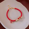 Nuevo Estilo Chino Gota de Aceite Calabaza Doble Pulsera Abierta Pulsera de Diseño Retro Francés Lujo Ligero Nicho Exquisita Joyería de Mano Al por Mayor