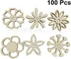 Madeira Flor Desenho Decorativo Recortes Peças de Madeira Decoração Artesanal Arte DIY