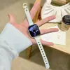 CorreaAplicable a la correa del iwatch Apple S12 de cuero vintage con hebilla C, correa de muñeca de moda de lujo ligero para mujer