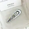 Grampo de Cabelo Bolinhas Azul Sal Marinho Estilo da Chefe da Dongdaemun Coreana Presilha para Franja Prateada Presilha Lateral Par de Presilhas
