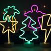 Flamenco Estrella de Cinco Puntas Nube Led Neón Luz Manguera Corazón Corazón Popular Decoración de Habitación Lámpara de Mesa Lámpara de Estilo