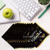 MM155-ZJ Toalla de papel cuadrada para fiesta de jubilación, vajilla para fiestas navideñas, servilleta de papel desechable decorativa en negro y dorado