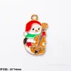 Colgante de Aleación Esmaltada Navideño Colgante de Gota Papá Noel Muñeco de Nieve Reno Colgante de Dibujos Animados Accesorios para Joyería DIY Pulsera Al Por Mayor