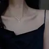 Collar de Rayo Femenino Ins Diseño de Nicho Sentido 2024 Verano Súper Hada Elegante Cadena para Clavícula Suave Accesorios de Celebridad de Internet