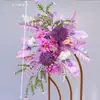 Accesorios de boda arreglo floral de suelo flor phalaenopsis decoración de salón de bodas arreglo floral arte floral decorativo arreglo floral de pasillo