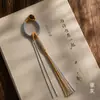 Nuevo llavero tejido a mano estilo chino estilo Xizang, artículo decorativo, cadena para teléfono, accesorio colgante para bolso semiacabado