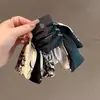 Pinza para el Pelo con Estilo Francés Retro de Moda Estilo Falda, Pasador Elegante de Lujo Ligero con Estampado, Pinza de Tiburón Elegante para la Parte Posterior de la Cabeza