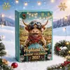 Calendario de Adviento Navideño 2027 Caja Sorpresa Set de Regalo Calendario de Adviento Vaca de las Tierras Altas