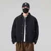 Jaqueta Estilo Old Money Vintage Estilo Celeiro Patchwork Americano Couro Vibe Maillard26 Outono e Inverno Jaqueta Solta com Acabamento de Luxo