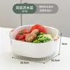 Nuevo Modelo de Lavabo para Verduras con Cesta Coladora, Bandeja para Frutas, Cesta con Filtro de Agua para el Hogar para Sala de Estar, Herramienta para Lavar Arroz para Mesa de Café, Doble Capa