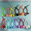 Silicona de alto valor DIY estrella de cinco puntas corbata de silicona Campana accesorios de joyería estilo Ins paquete de llavero colgante venta al por mayor