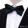 Nueva Corbata de Anacardo para Hombre Accesorios de Traje de Boda de Alta Gama Moda Pajarita Negra Roja de Doble Capa