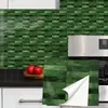 TS374-393 Pegatina de patrón de ladrillo transfronterizo, pegatina de imitación de azulejo para decoración de renovación del hogar y la cocina, pegatina de pared impermeable autoadhesiva