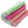 Macarrón Encriptado Color Mixto Palo Retorcido Colorido Lana Artificial Hecho a Mano Paquete de Materiales para Ramo Juguete Educativo