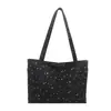 Bolso de hombro tipo tote para mujer 2026, nuevo, minimalista, de gran capacidad, con estampado de estrellas, estilo coreano, para estudiante, para ir al trabajo