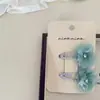 Par de Pinzas para el Cabello con Forma de Corazón y Flor de Malla Nian Nian para Niños, Pinza Lateral, Pinza para el Flequillo