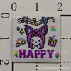 Adesivos de Etiqueta Mini Fofos, Estampas de Transferência Térmica, Patches de Tecido Autoadesivos Coloridos de Desenho Animado para Roupas, Artesanato Feito à Mão de Cachorro Pequeno Pet