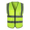 Chaleco Reflectante para Exteriores Logo Impreso Personalizado Ropa de Trabajo Camisa Publicitaria para Voluntarios Chaleco de Trabajo con Cremallera y Múltiples Bolsillos