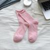 Calcetines Finos Sin Costuras Youjiaxiu para Mujer, Calcetines de Media Pierna Transpirables de Moda con Rayas Verticales y Borde Enrollado, Calcetines Negros y Blancos