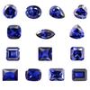 Huagang Gem 34# Corindo Azul Redondo Forma Especial Combinação Pedra Solta Atacado Safira Artificial Safira Deslize