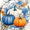 Letrero de hojalata de aluminio redondo transfronterizo, letrero de hojalata vintage desgastado de calabaza de Halloween, pintura colgante para decoración de pared de jardín