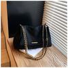 Nuevo Bolso de Hombro Transfronterizo Retro de Moda de Gran Capacidad para Mujer Maillard Bolso Cruzado Simple con Cadena al Hombro