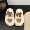 Nuevas Pantuflas de Peluche de Oso de Dibujos Animados para Mujer Invierno 2026, Lindas de Oso con Suela Gruesa para Uso en Casa y al Aire Libre, Pantuflas Cálidas con Forro de Felpa