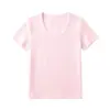 Camiseta de Manga Corta para Mujer Estilo Coreano de Primavera, Algodón Puro, Corte Holgado, Capa Base Adelgazante, Rosa Dopamina