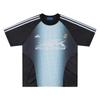 Camiseta de Jersey Hip Hop Estilo Americano Vintage com Costura em Malha de Três Barras Masculina e Feminina Solta para Casal Esportiva Casual de Manga Curta Tendência