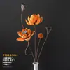 Ramos de flores secas, adornos decorativos de flores reales, flores de loto secas, capullos de loto, raíces de loto naturales, arreglos florales inspirados en Zen, decoraciones para sala de estar chinas.