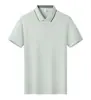 Camisas Polo de Verão, Camisetas Personalizadas, Roupa de Trabalho em Algodão Lyocell, Logo Bordado, Roupas de Trabalho Corporativas com Gola e Manga Curta