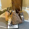 Nuevo producto transfronterizo: bolsa de lona con lunares elegante para mujer, bolsa tote de gran capacidad para compras, bolso de hombro casual para el día a día
