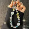 Corrente de Celular Pendente Colorido Céu Estrelado Bola Pingente Borboleta Corrente de Chaveiro de Pulso Corrente para Pendurar em Bolsa