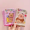 Nuevo Cuaderno de Bobina Kapibala Lindo Dibujo Animado Separador Cuaderno Creativo Bloc de Notas Bloc de Notas Libro de Mano