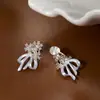 Fita Azul Gelo~Presilhas de Orelha com Laço Retro Francês Sem Furos na Orelha, Design Exclusivo, Brincos de Alta Qualidade e Elegantes