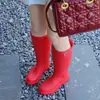 Zapatos de agua, botas de lluvia de moda, antideslizantes, de caña alta para mujer, duraderos, aptos para cocina, cálidos, impermeables, con forro de polar, zapatos de goma, botas de lluvia para adulto, de suela gruesa
