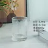 Estilo Ins Copo de Vidro Listrado Simples Copo de Café Americano Copo para Latte Suco Bebida Fria Copo para Leite Café da Manhã