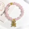 Pulsera de Cristal Natural Pulsera de Cuentas de Transferencia Flor de Durazno Mejor Amiga Nicho Exquisita Lujo Accesible Cuentas Sueltas Accesorios de Cuentas para DIY