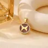 Colgante de Piedra Ojo de Gato Colorido Estilo Ins Chapado en Oro Trébol de Cuatro Hojas Planeta Mariposa Dijes Joyería Accesorios DIY Exclusivamente para Ventas Transfronterizas