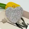 Accesorios para Llavero de Corazón Full Diamond Transfronterizos Colgante para Llave de Coche Colgante en Forma de Corazón Incrustado de Diamantes DIY Encanto para Bolso