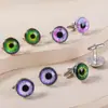 Gemelos de camisa con ojo de diamante redondo de AliExpress Amazon, nuevos gemelos de gema del tiempo para hombre.