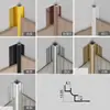 Liga de alumínio 4mm placa de alumínio plástico linha decorativa tira de fechamento de borda tipo I ângulo yin e yang placa UV tira de aperto de junta tira de fechamento 4mm