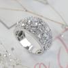 Anillo de diseño hueco de lujo vintage de estilo francés Cao Shi, accesorios de alta gama de reina princesa, anillo antiguo para mujer