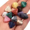 Contas Triangulares Tridimensionais de Acrílico Imitação de Jade Gradiente Bicolor Furo Reto Contas Soltas Material Acessórios para Corrente de Celular DIY
