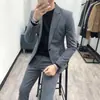 Traje Informal de Otoño Nuevo Coreano Chaqueta para Hombre Estilo Británico Juvenil Corte Slim Traje para Hombre Estilo Coreano Moderno Relajado