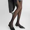 Sala de Aula Noturna Meia-calça de Seda com Bolinhas Onduladas para Mulheres Primavera e Outono Fina 0d Anti-gancho Seda Branca Laço de Seda Meia-calça Branca Sexy