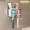 Suporte para Escova de Dentes, Prateleira Multifuncional de Parede para Escova de Dentes Elétrica e Copo de Enxaguante Bucal, Sem Furos